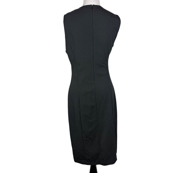 J.Crew 365 Womens Black Sleeveless Ruched Sheath Dress Size 10 Lyocell Blend - Picture 2 of 5